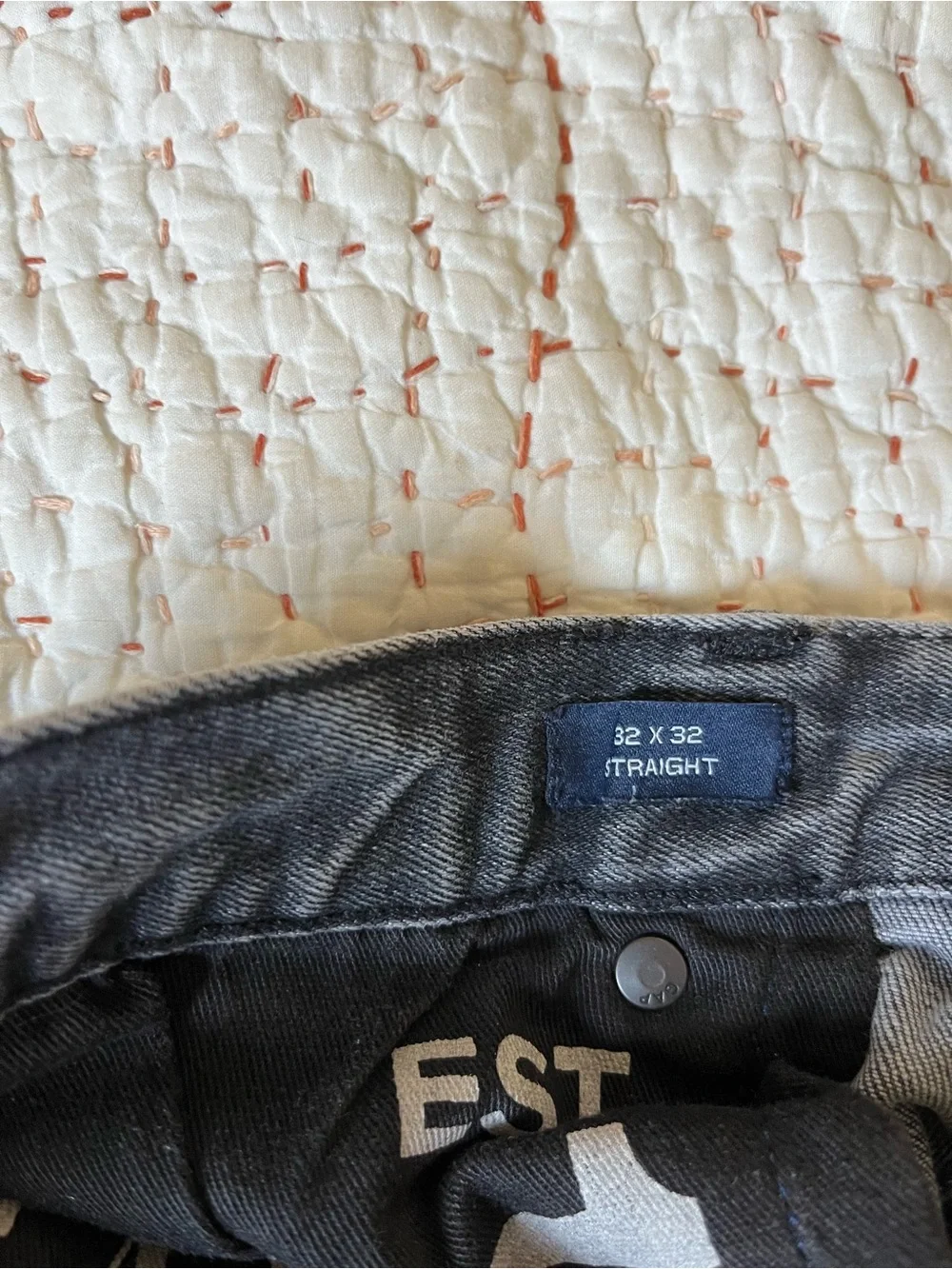 GAP Men's Straight Jeans in Charcoal Gray